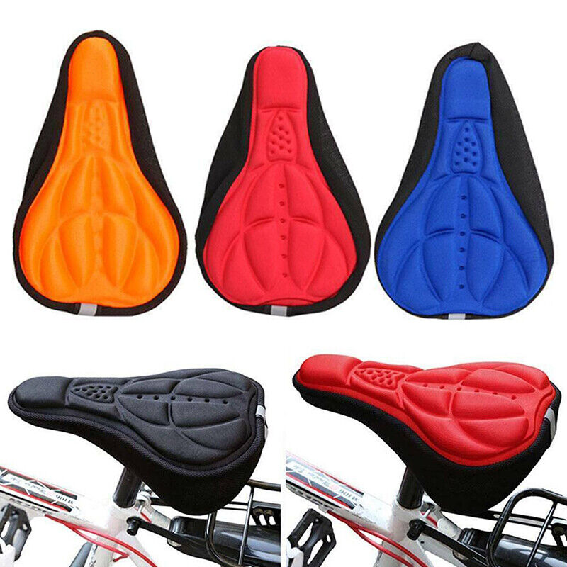 Bike Bicycle Cushion Seat Cover 3D Gel Saddle Pad Padded Soft Extra Comfort US