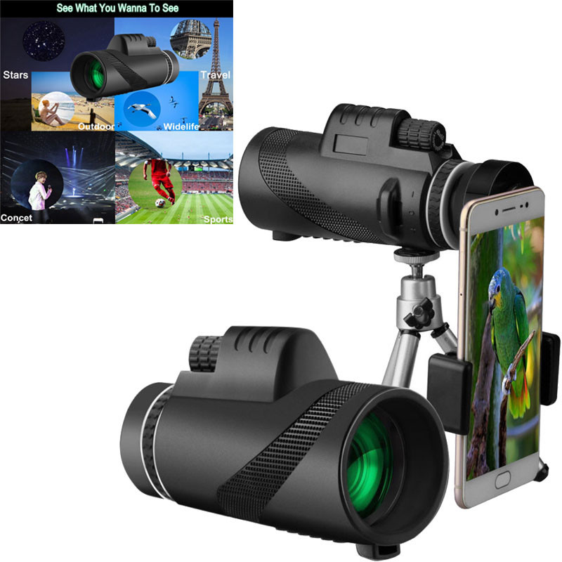 40*60 Magnification High-Power BAK4 Telescope With Fast Smartphone Stand ERG / :