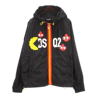Dsquared2 Pacman 23Aw Windbreaker Nylon Jacket Hoodie S71An0501 Black L Men'S