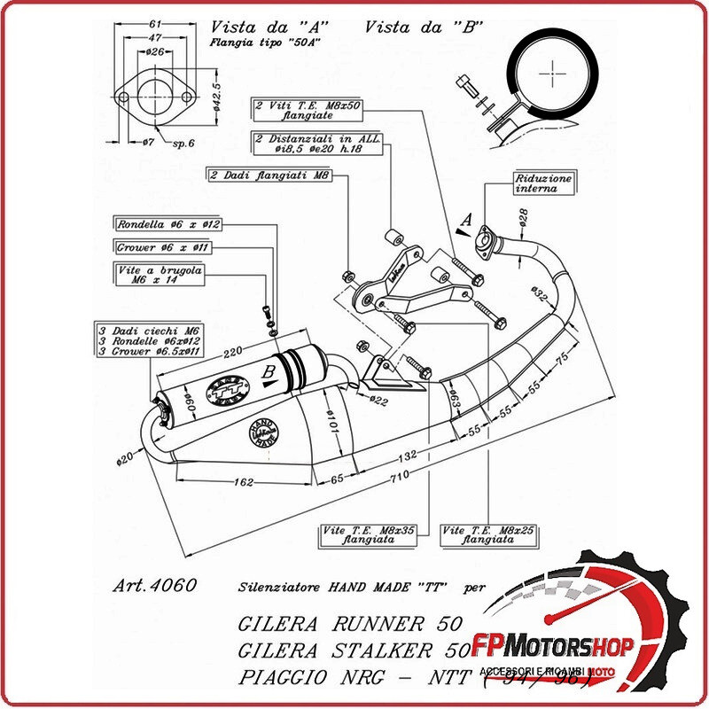 MARMITTA ESPANSIONE NERO PER SCOOTER PIAGGIO NRG 50 94-96 LEOVINCE 4060B