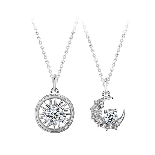 0.5ct/1ct Moissanite Pendant 925 Sterling Silver Necklace Jewelry for Women