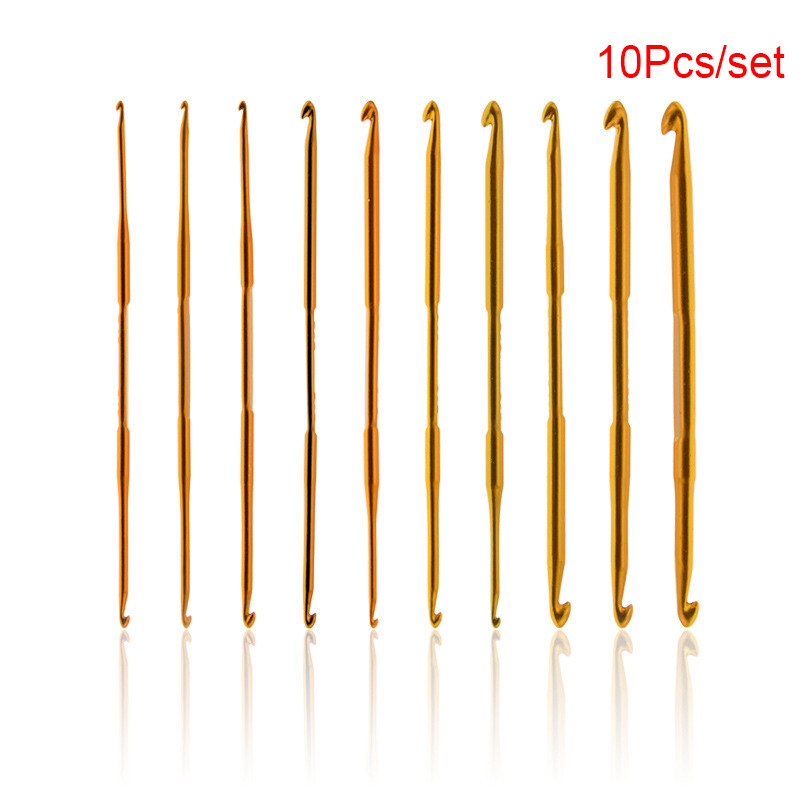 10pc Alumina Crochet Hook Set DIY Knitting Needles Home Knit