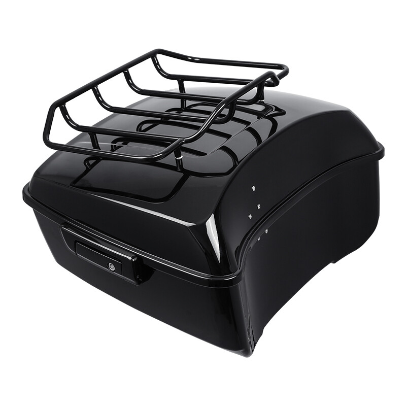 Black King Pack Trunk Top Luggage Rack For Harley Tour Pak Road Glide 14-24 23