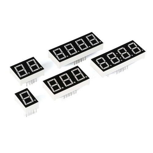 5Pcs 0.56/" Red LED Display Digital Tube Common Cathode 10 Pin 1 Bit 7 Segment LU