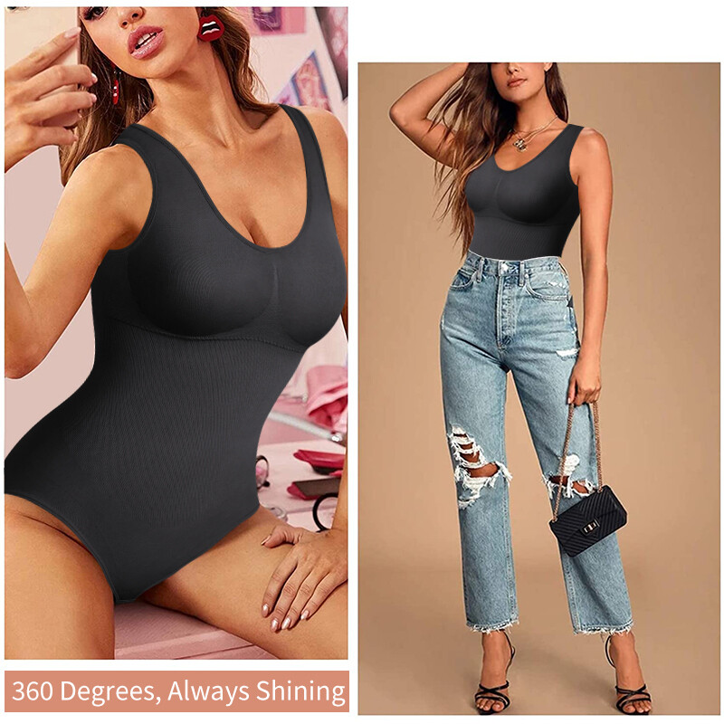 Women Seamless Slimming Full Body Shaper Firm Tummy Control Shapewear Bodysuit