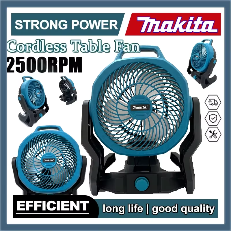 Cordless Table Fan Portable 3 Speed Adjustable Head Multi-Purpose Desktop & Floo