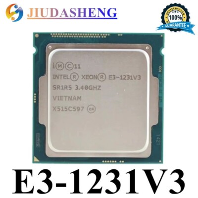 Intel Xeon E3-1231 V3 SR1R5 8M Quad Core 3.4GHz 4 Core LGA1150 CPU Processor 80W