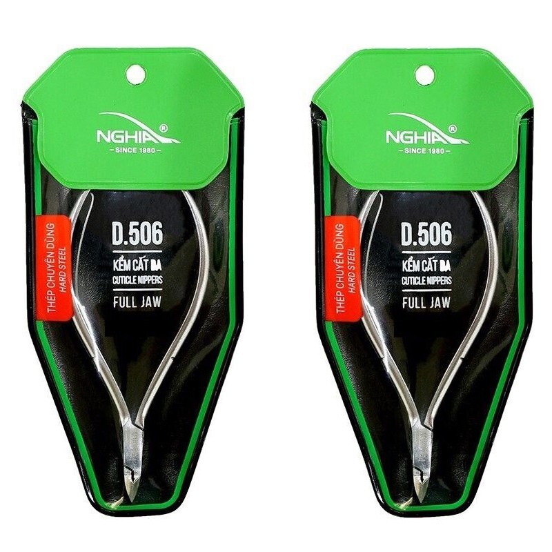 Nghia - Hard Steel Cuticle Nipper D 506 Full Jaw (Pack of 2)