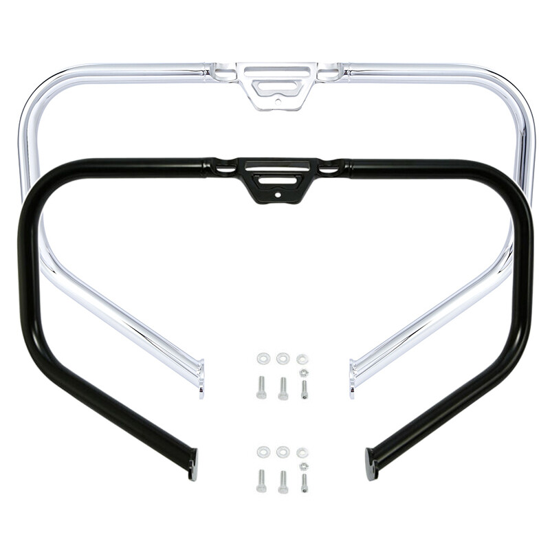 Chrome/Matte Black Engine Guard Crash Bar Fit For Harley Sport Glide FLSB 18-21