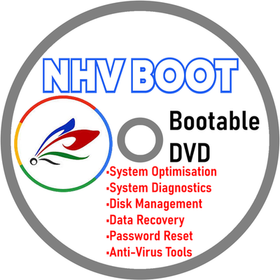NHV Boot AllInOne System Maintenance Recovery Data & Disk Management CD