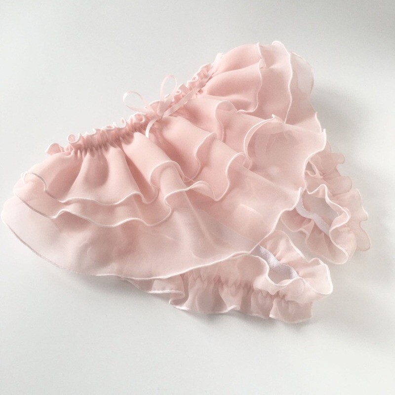 Lady Open Crotch Pants Knickers Briefs Layered Ruffle Frill Lolita Lingerie Sexy