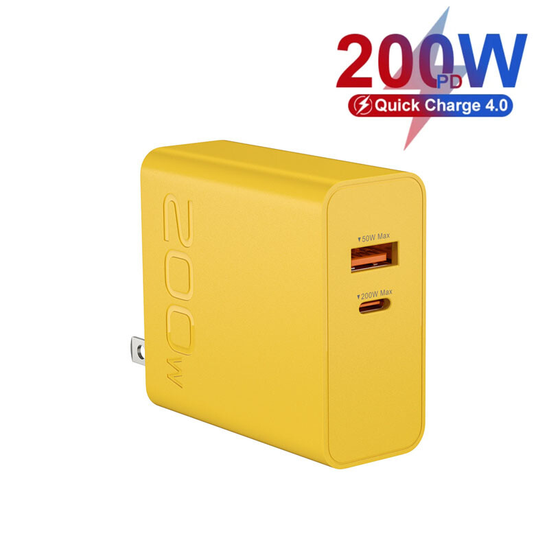 200W Fast Charging USB PD Wall Charger 100W 4 in1 Cable For All Cell Phone iPad