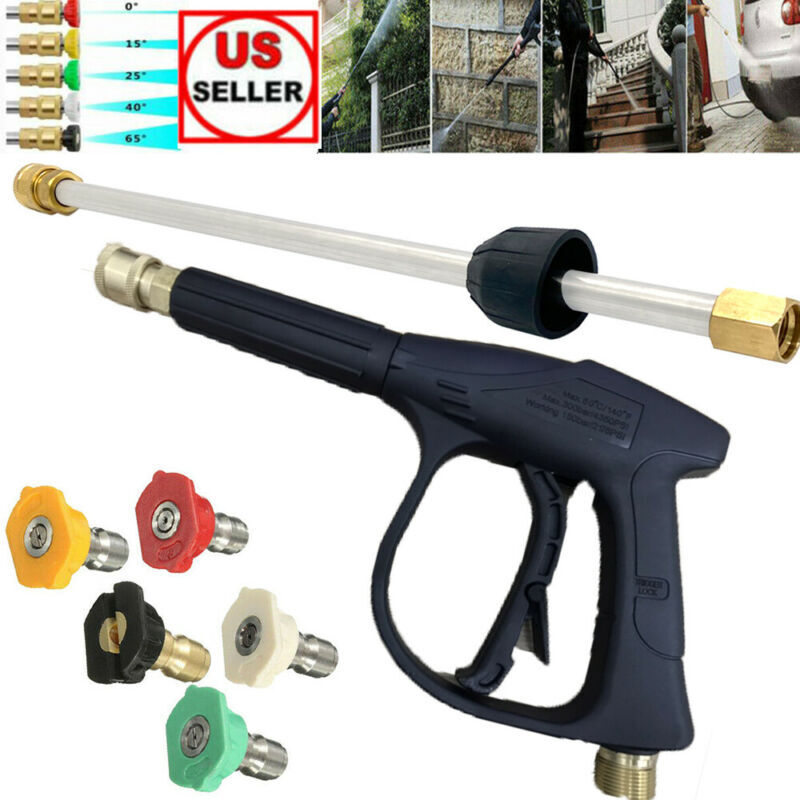 High Pressure Power Washer Gun Wand & Hose Kit M22 For Ryobi Simpson Craftsman