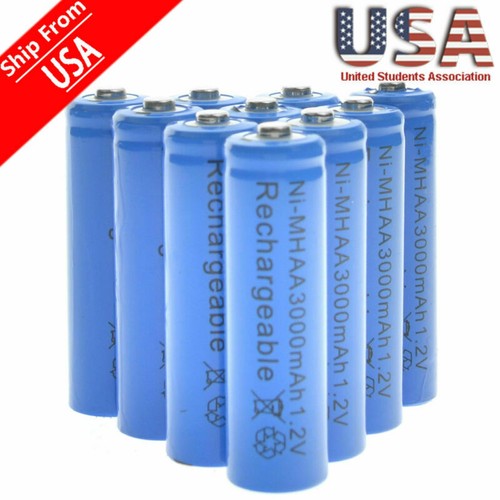 20 AA Rechargeable Batteries NiMH 3000mAh 1.2v Garden Solar 