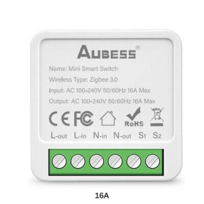 Tuya ZigBee Mini Smart Switch 10A/16A Smart Life APP Control for Alexa Google