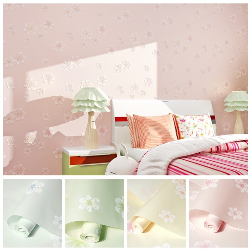 floral-embossed-nonwoven-wall-sticker-wallpaper-bedroom-living-room-decors