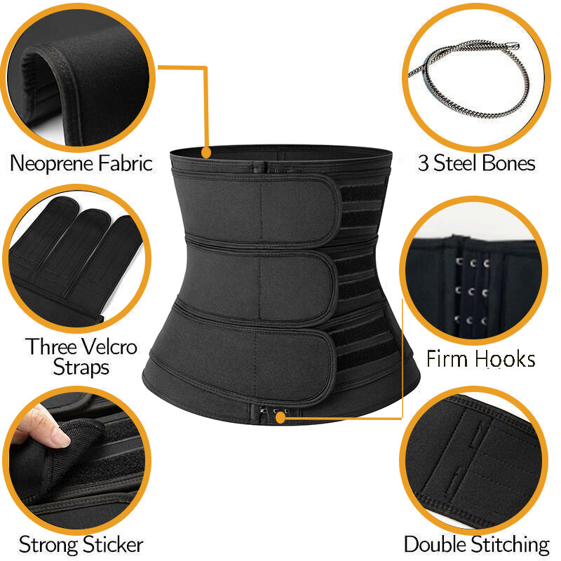 Fajas Colombianas Reductoras Abdomen Girdle Waist Trainer Body Shaper Sweat Belt