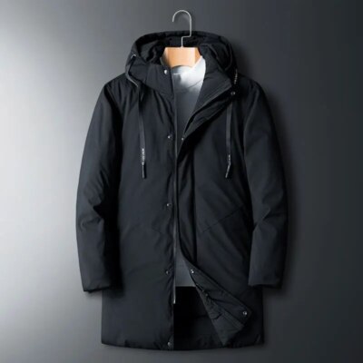 Thick Down & Parka Coat Oversize 2023 Winter Men's Black Blue Red Padded Jacket