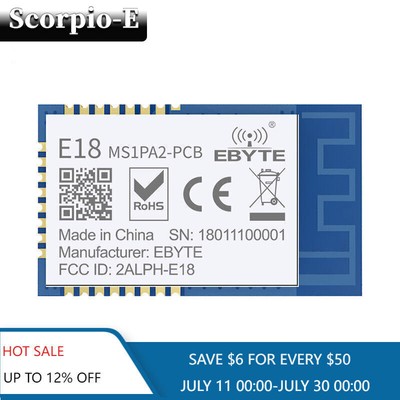 CC2530 ZigBee Mudule E18-MS1PA2-PCB 2.4GHz 20dBm 800m Mesh Networking for IoT