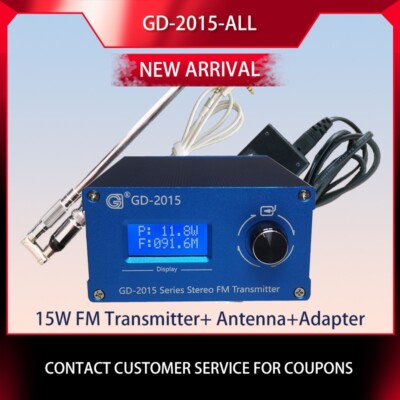 QN CHIP 15W FM PLL Transmitter USB Play Stereo Radio Station Transmitter 3 IN 1