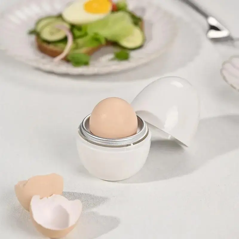 Microwave Egg Cooker Steamer Holds 4 Eggs Hard Soft Boiled Kitchen Cooking Tool