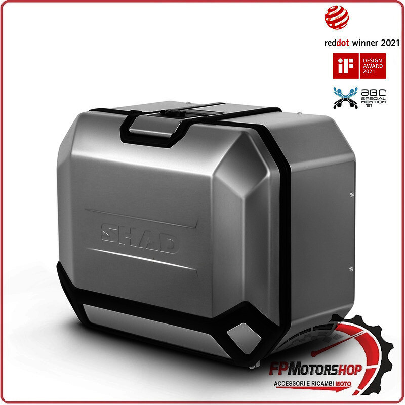 BORSA LATERALE PORTAPACCHI PER MOTO SHAD TR47 ARGENTO SX LINEA TERRA D0TR47100L
