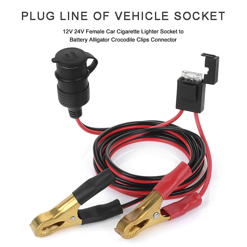 Female Socket To Battery Crocodile Clips Cable Us