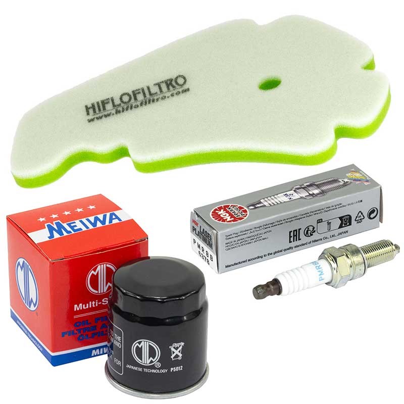 Set Luftfilter Ölfilter Zündkerze Wartung für Aprilia Scarabeo 250 ie 2006-2010