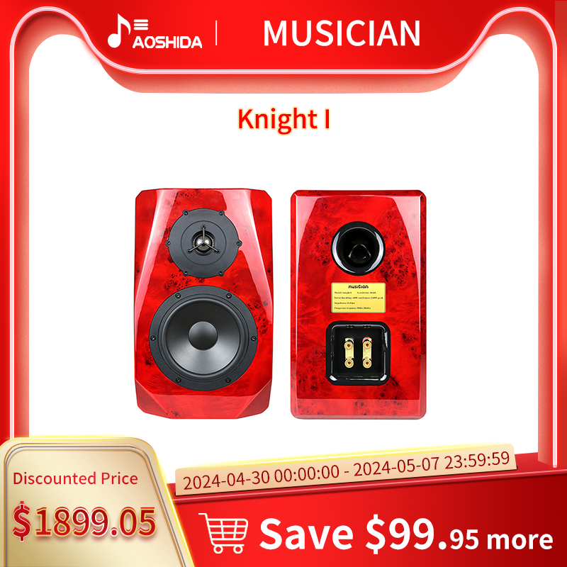 MUSICIAN knight I Bookcase Speakers 6.5 Inch Hifi Audiophile Bookshelf Speaker