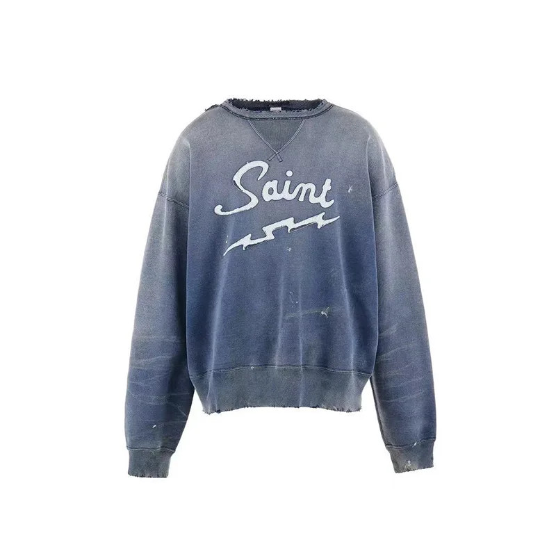 SAINT Mxxxxxx Saint Sweatshirt 'Navy' Men's Cotton Round Neck Pullovers