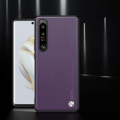 For Sony Xperia 1 5 10 V IV III Hybrid Slim Leather Soft Rubber Phone Case Cover
