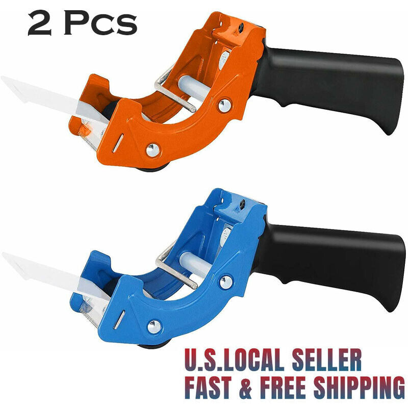 2 Pack 3 Inch Tape Gun For Packing Box Packaging Tape Dispenser With Quick Load