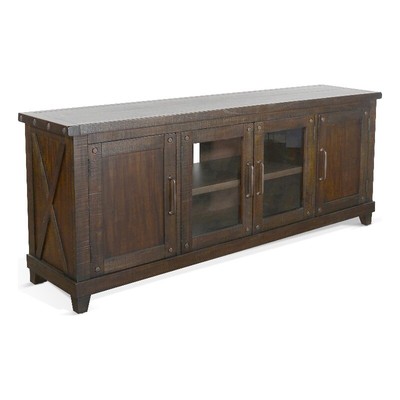 Sunny Designs Vivian 74" Traditional Mahogany Media Console 