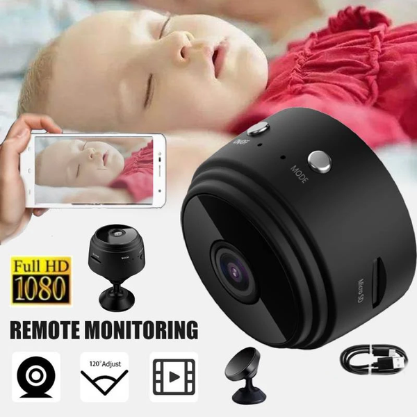 Full HD 1080p remote monitoring camera system with smartphone.