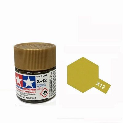 TAMIYA X12 COLORE ACRILICO ORO GOLD LEAF MINI 10 ML ART 81512