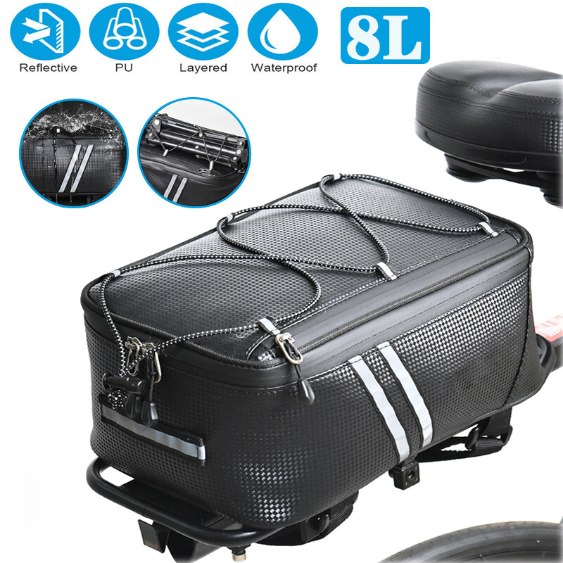 Rear Rack Bag Cycling Trunk Pannier Bike 8l Storage Bag Lugg