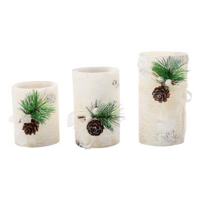 3 Set LED Flameless Wax Candles w Remote Control