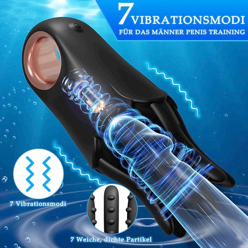 Men Powerful Vibrating Penis G Spot Masturbator Soft Endurance Massage  Vibrator | eBay