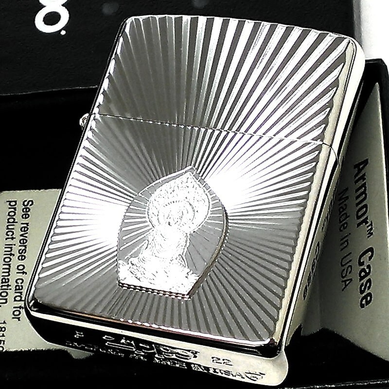 Zippo Armor Buddha Etching 2 Sided Processing Sterling Zippo Armor Buddha Etching 2 Sided Processing Sterling