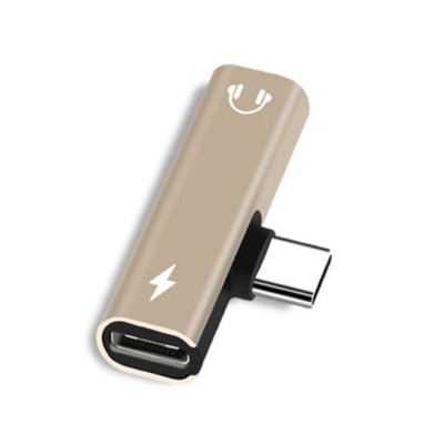 2 In 1 USB Type C Adapter 3.5mm Jack Audio Headphone Adapter USB-C Charging Adap