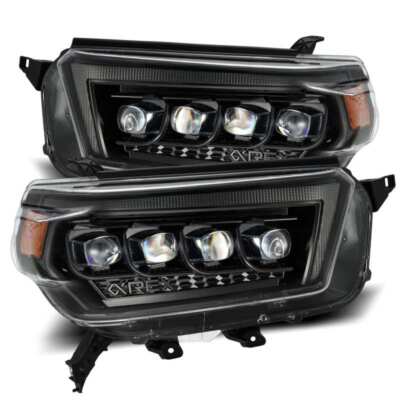 AlphaRex NOVA LED Proj Headlights Plank Style Black for 10-13 Toyota 4Runner