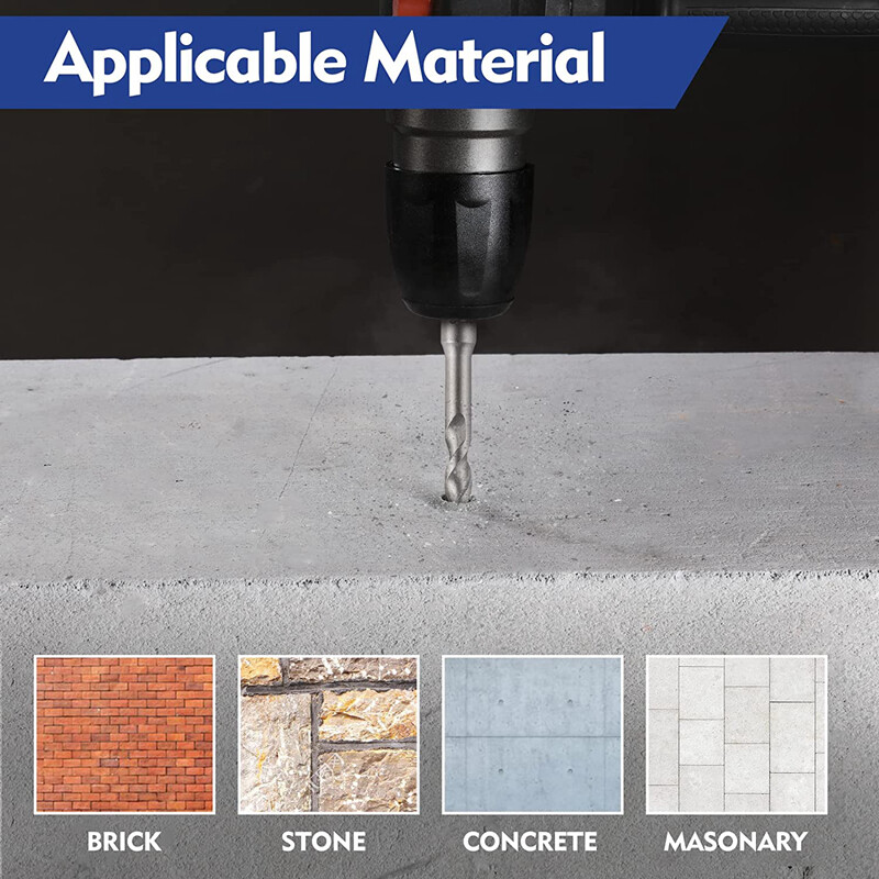 WORKPRO 17PC SDS-Plus Rotary Hammer Drill Bits and Chisel Set for Concrete Stone