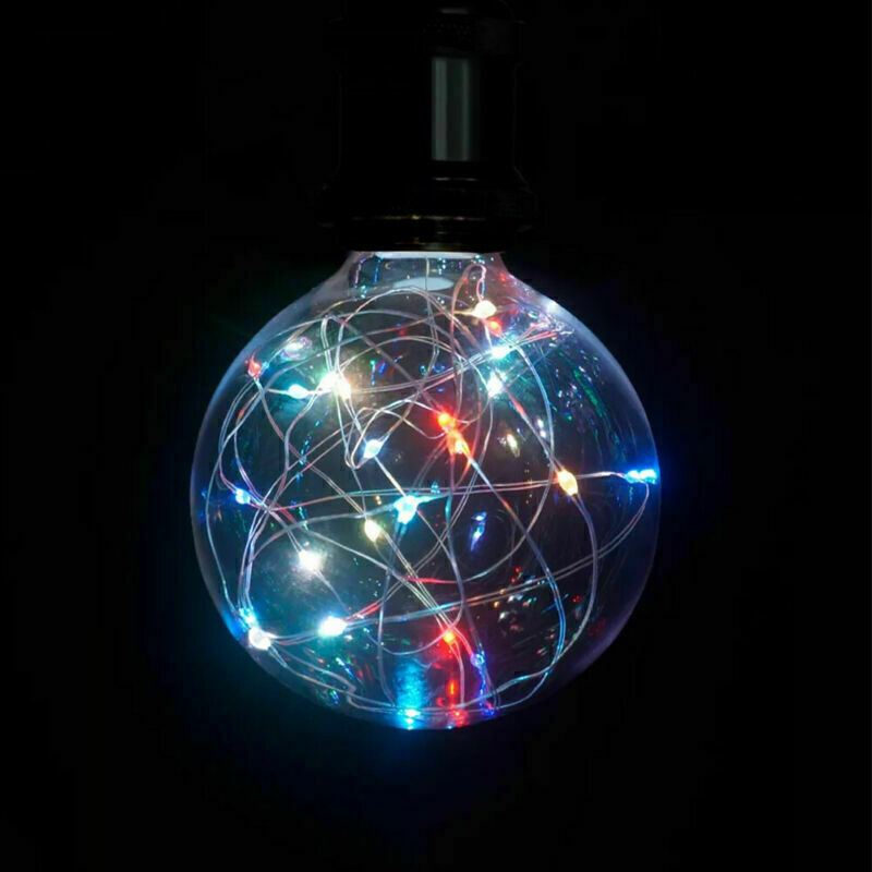 LED Globe Fairy Red Fairy String Light Bulb For Ambient Night Lighting, E26/E27