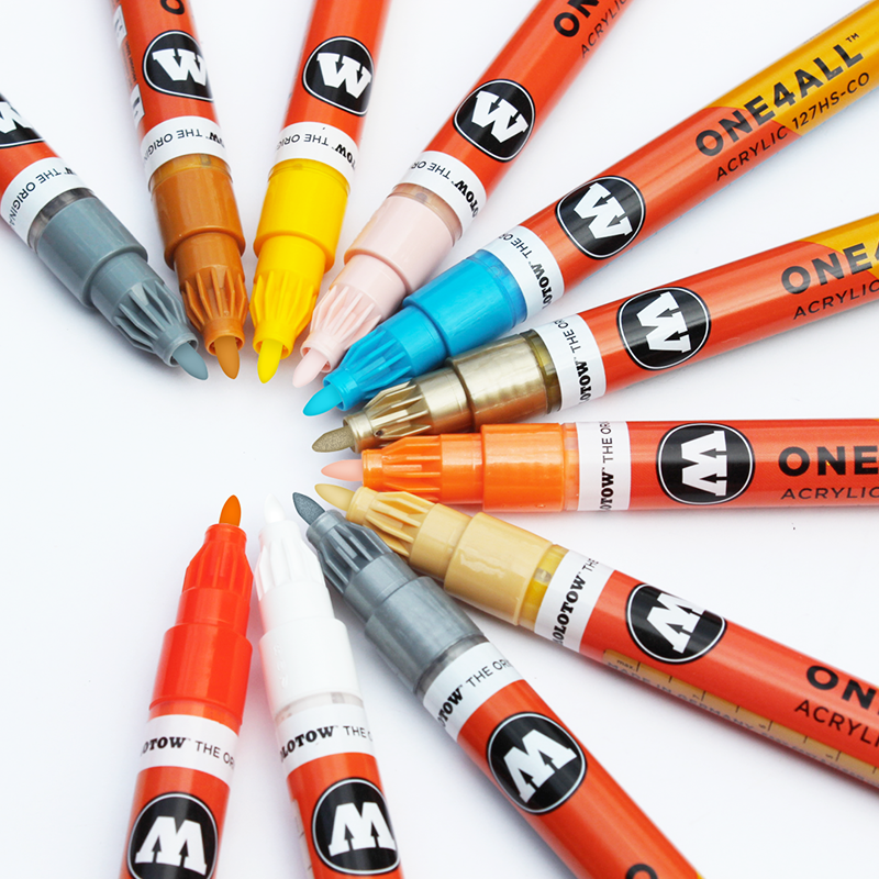 Molotow ONE4ALL 127HS-CO 1.5MM Single Acrylic Paint Marker Graffiti Supplies