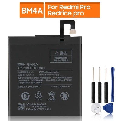 Replacement Battery For Xiaomi Redmi Pro Redrice pro BM4A Phone Battery 4050mAh