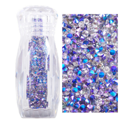 3000 Pcs Crystal Pixie 3D Nail Art Gems Micro Zircon 1.1mm Mini Rhinestones DIY