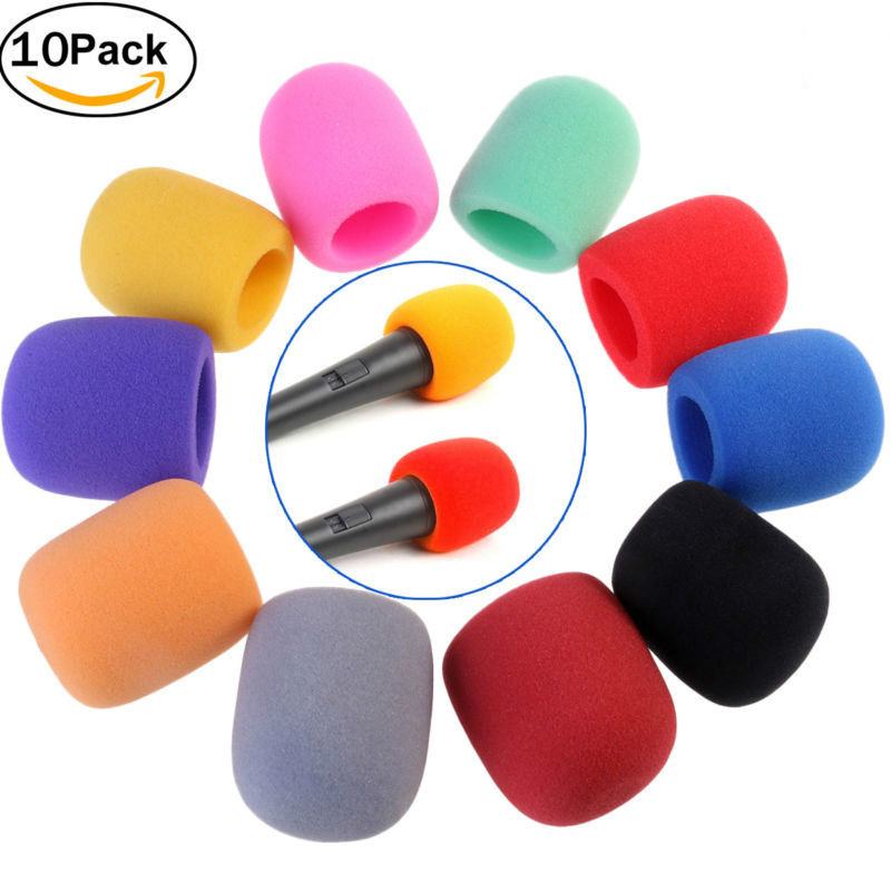 10pcs Practica Colorful Microphone Headset Windscreen Sponge Foam Mic Cover 889736768428 eBay