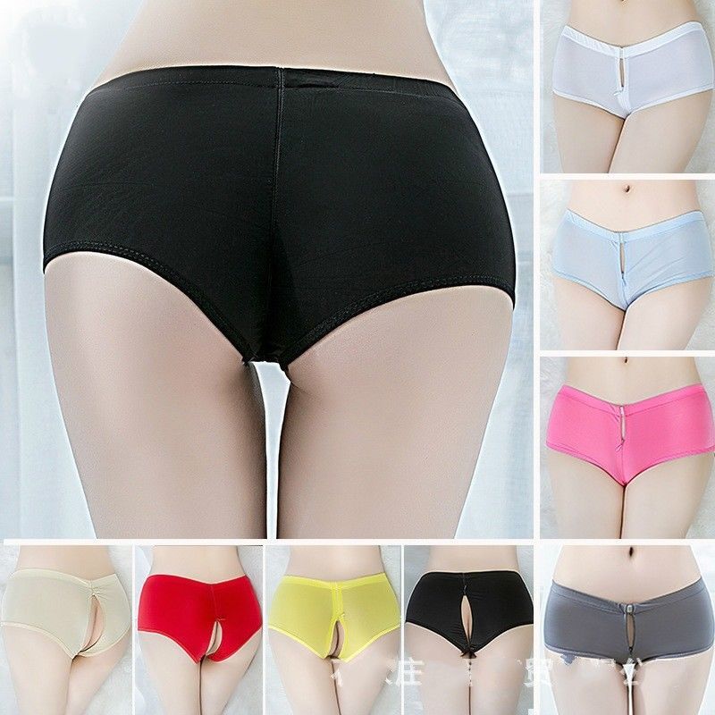 femme pur TRANSPARENT SLIPS CULOTTES CORSAIRE fermeture éclair sans Entrejambe