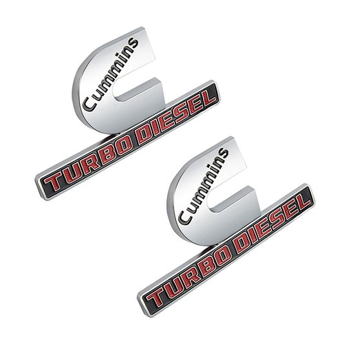 2PCS 3D Side Fender Marker Emblems For RAM 2500 3500 Cummins Turbo Diesel Badge