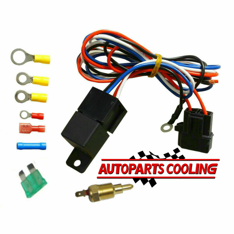 UNIVERSAL WIRING & 30 AMP RELAY &TEMPERATURE CONTROL SUIT THERMO FAN AU